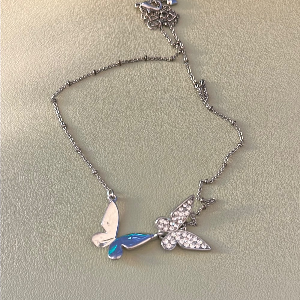 Double Butterfly Necklace